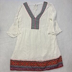White Mark Embroidered Gabrielle Classic Dress For Women